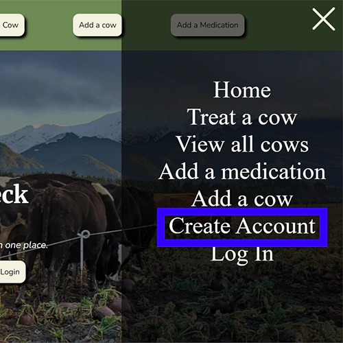 Create account step 1
